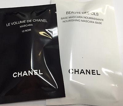 Chanel Le Volume de Chanel Mascara 10 Noir 1ml + Beaute de Cils Base 1ml, NEW