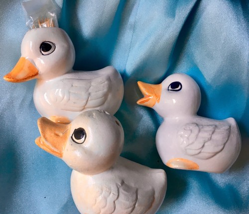 Vintage Duck Salt & Pepper Shakers Plus Toothpick Holder