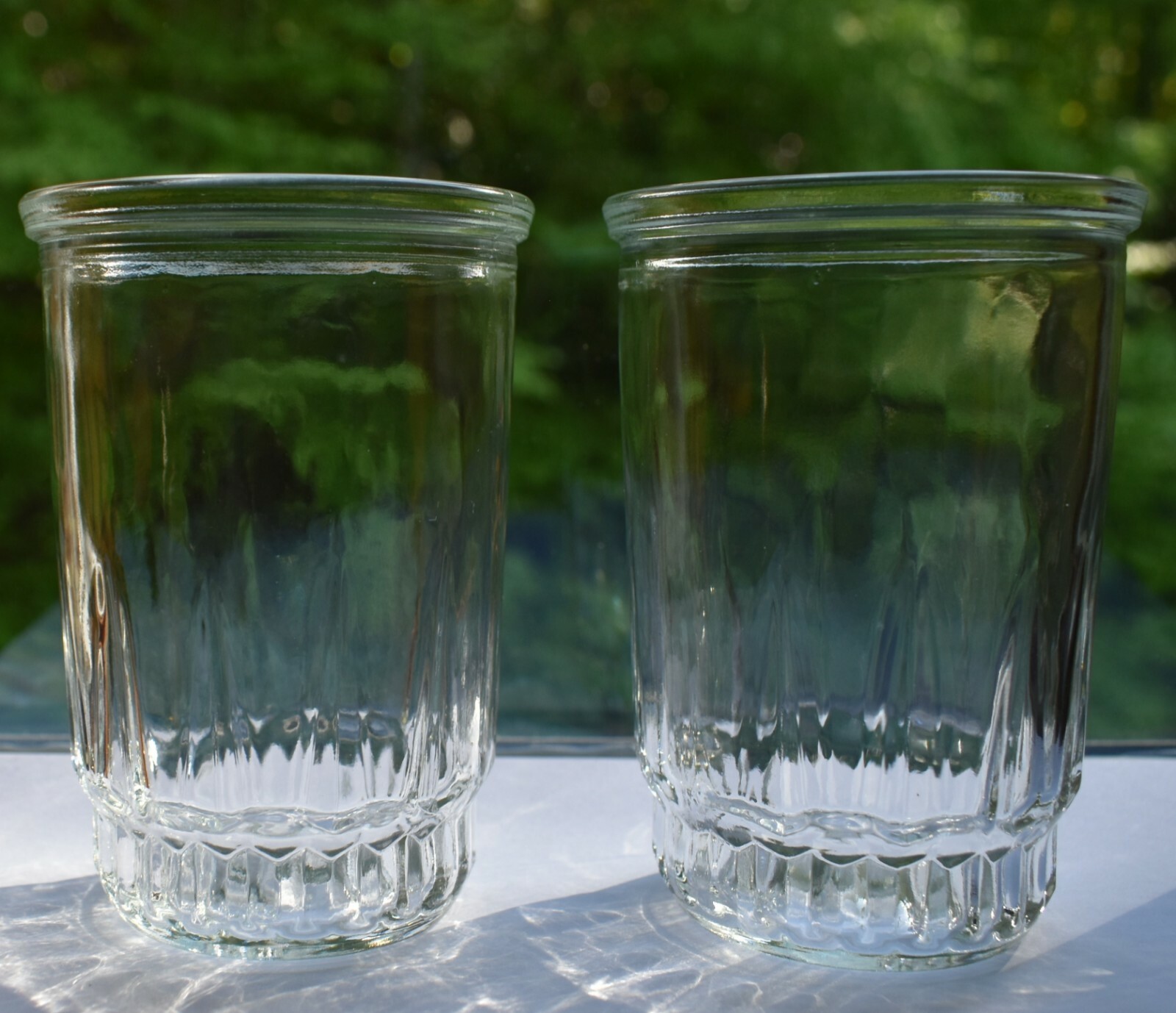 Two Vintage Jelly Jar Glasses Made by Ball Glass Company