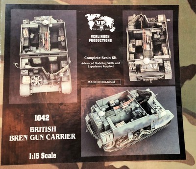 1/16 1/15 120MM WWII BRITISH BREN GUN CARRIER RESIN. VERLINDEN 1042. NEW.
