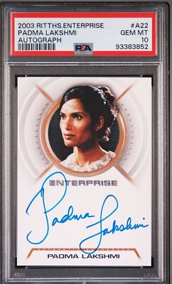 STAR TREK ENTERPRISE A22 PADMA LAKSHMI AS KAITAAMA AUTOGRAPH PSA 10 GEM MINT