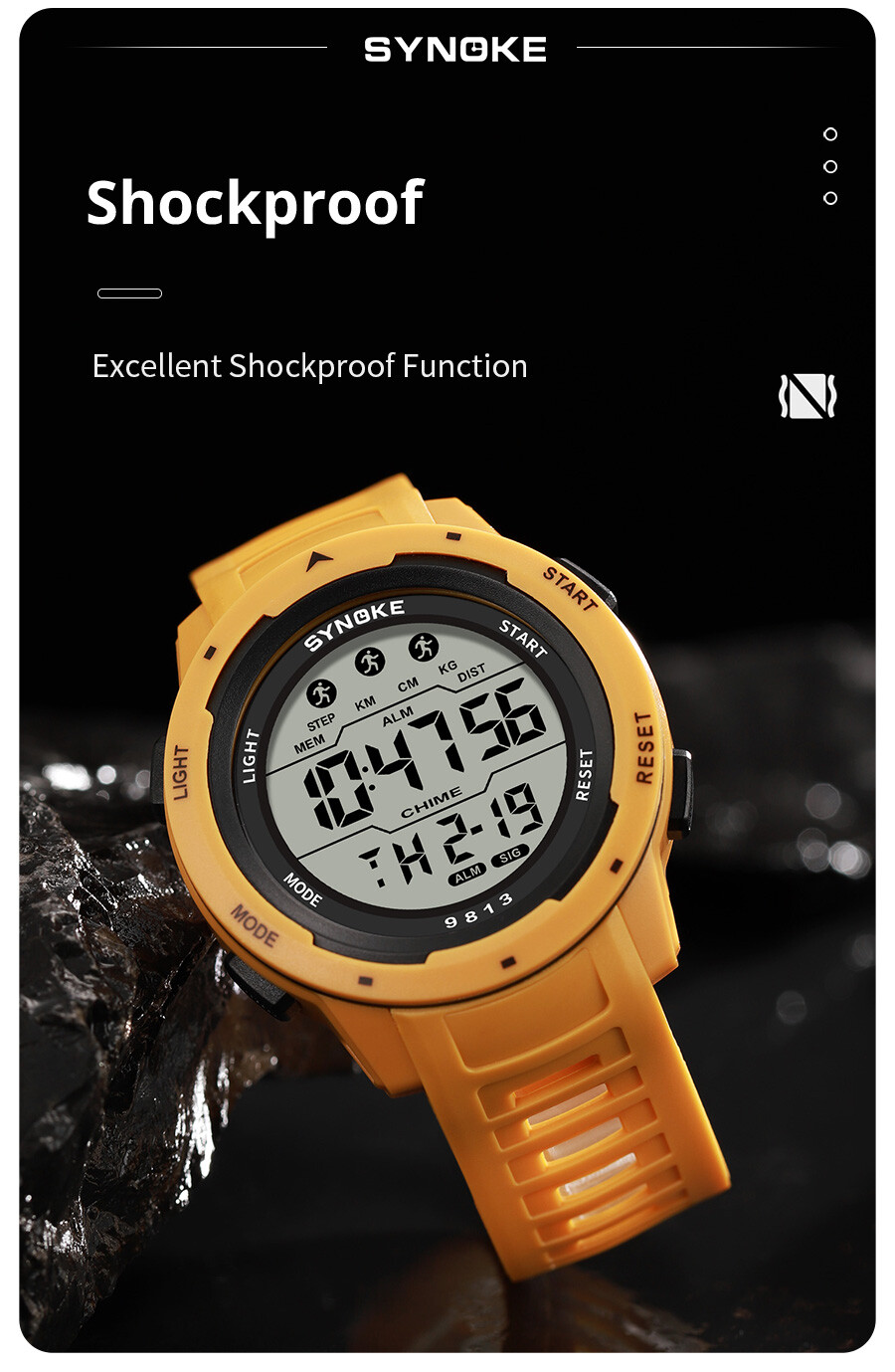 Mens Sports Watch Waterproof LED Backlight Digital Military Tactical Wristwatch