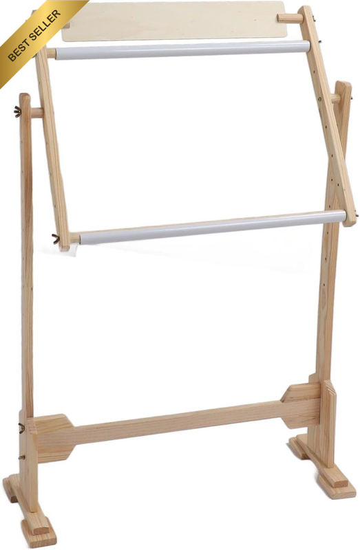 Adjustable Cross Stitch Frame, Wooden Cross Stitch Embroidery Stand with Scroll