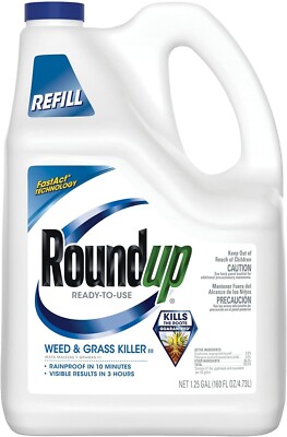Roundup Ready To Use Weed & Grass Killer III Refill, 1.25 Gallon KILLS ROOTS