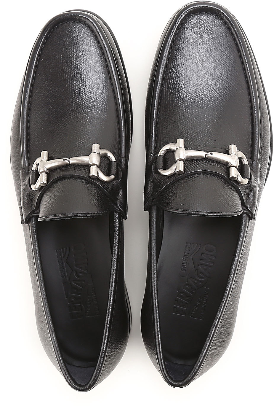 Pre-owned Ferragamo Salvatore  Men's Loafers Mason Shoes 男鞋 皮便鞋 Обувь Мокасины 100%aut.ci8u In Black