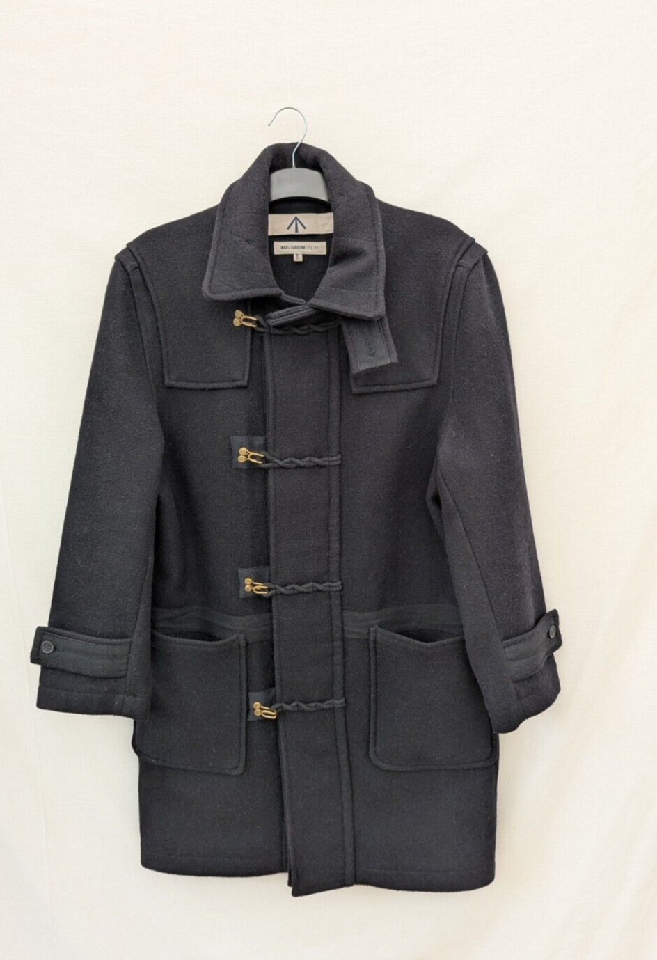 ジャケット・アウター Nigel Cabourn Utility Wool Duffle Coat Nigel Cabourn Coat Mens Medium Wool Blend Trench Duffle