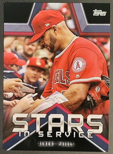 Albert Pujols 2021 Topps Stars in Service Black Parallel