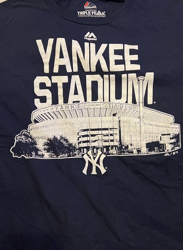 MAJESTIC YANKEE STADIUM OLD STADIUM T-SHIRT, MEN XL, MLB NEW