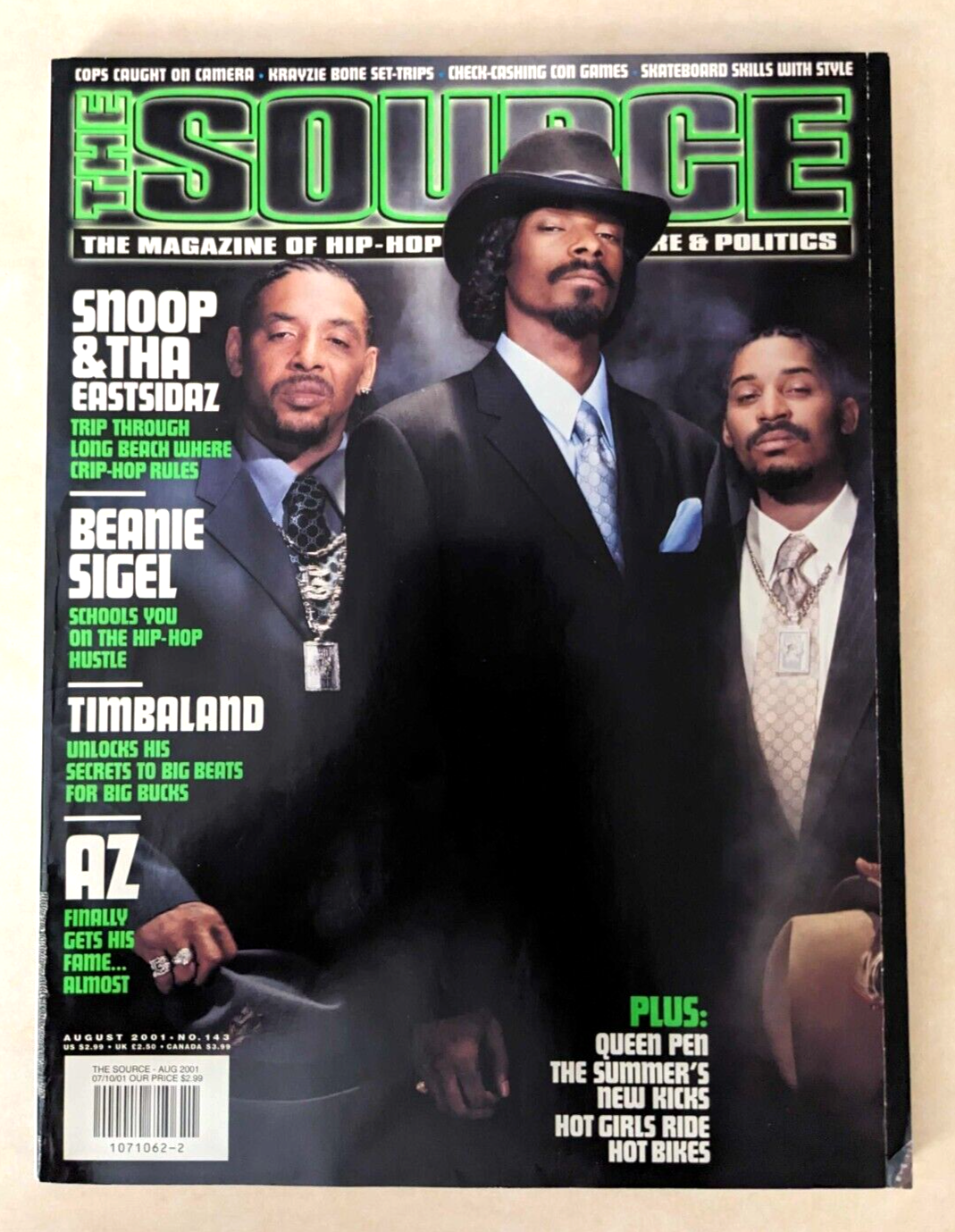 雑誌 THE SOURCE 2001 AUG No.143 表紙 SNOOP 雑誌 THE SOURCE 2001 AUG No.143 表紙 SNOOP The Source August 1995