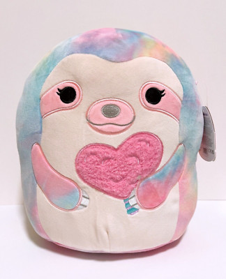 Squishmallows 2024 Valentine Squad 12'' Whim Sloth Heart Cotton Candy Plush Doll