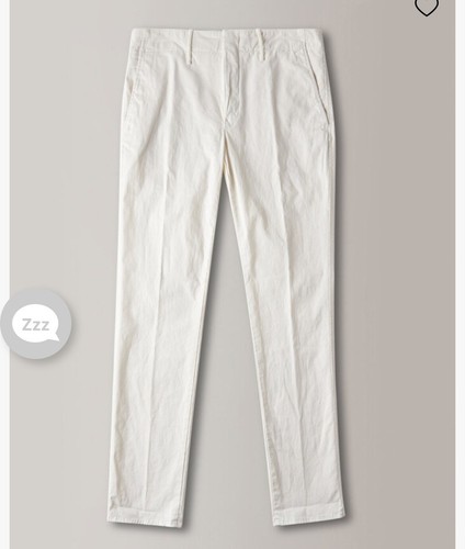 Incotex SLOWEAR Slacks Trousers 40 Gabardine White Slim Fit