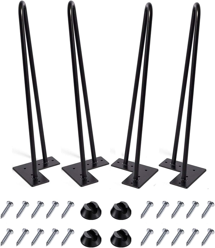 Hairpin Legs 18 inch Set of 4, DIY Furniture Metal Table Legs Perfect for Coffee