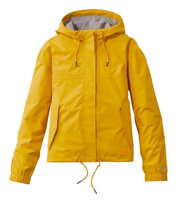 LL Bean Women's Wharf Street Rain Jacket Bright Mango XL New