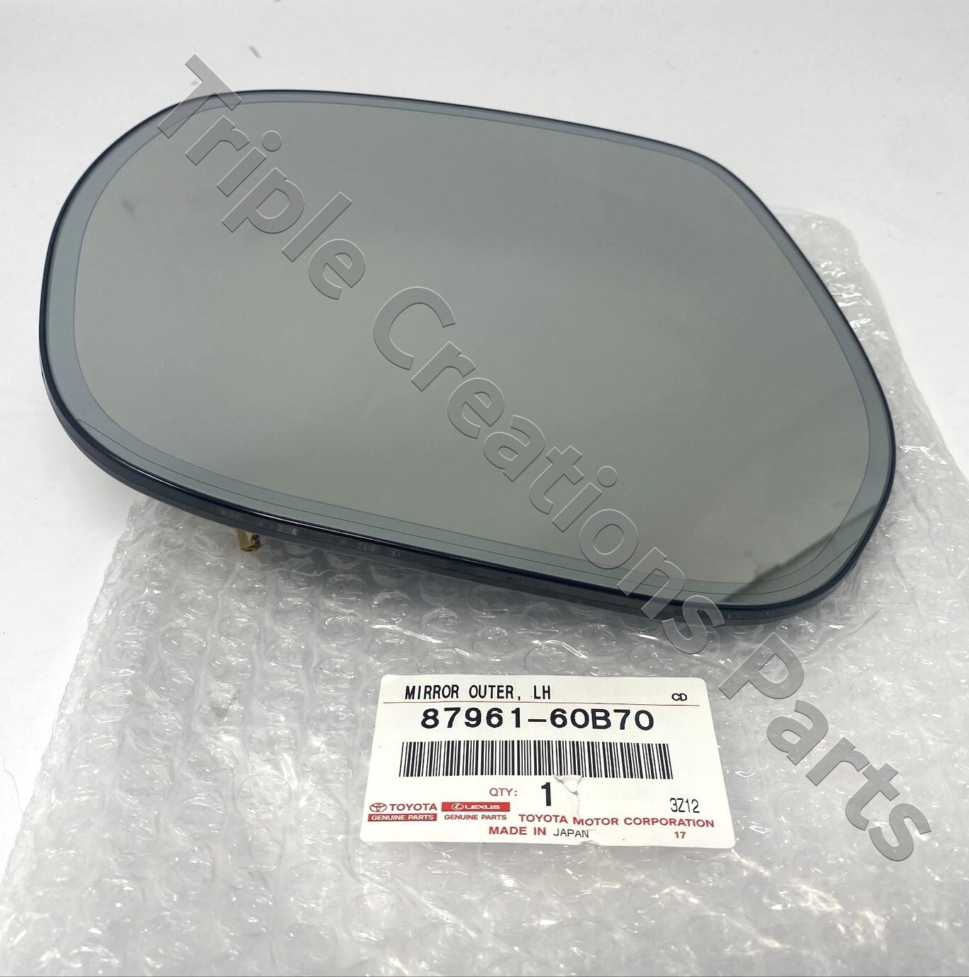 GENUINE OEM 8796160B70 TOYOTA LEXUS MIRROR OUTER, LH 87961-60B70 GENUINE OEM 8796160B70 TOYOTA LEXUS MIRROR OUTER, LH 87961-60B70