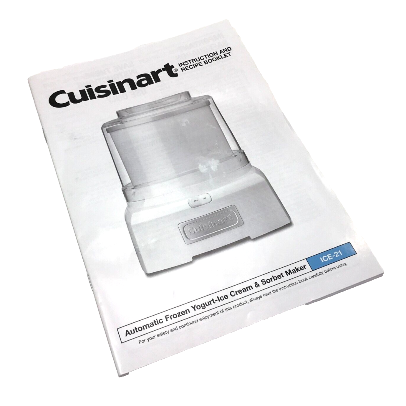 Cuisinart Ice Cream Maker ICE-21 ICE-21PK ICE-21R