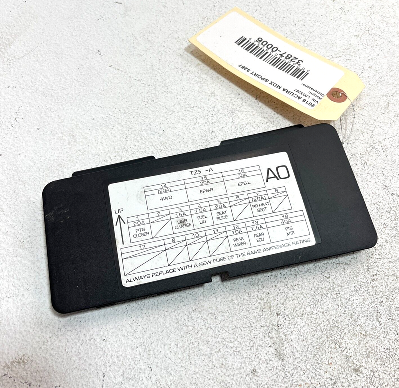 Used Rear Quarter Panel Left Side Fuse Box Access Cover Trim ACURA MDX 2014-2020 OEM