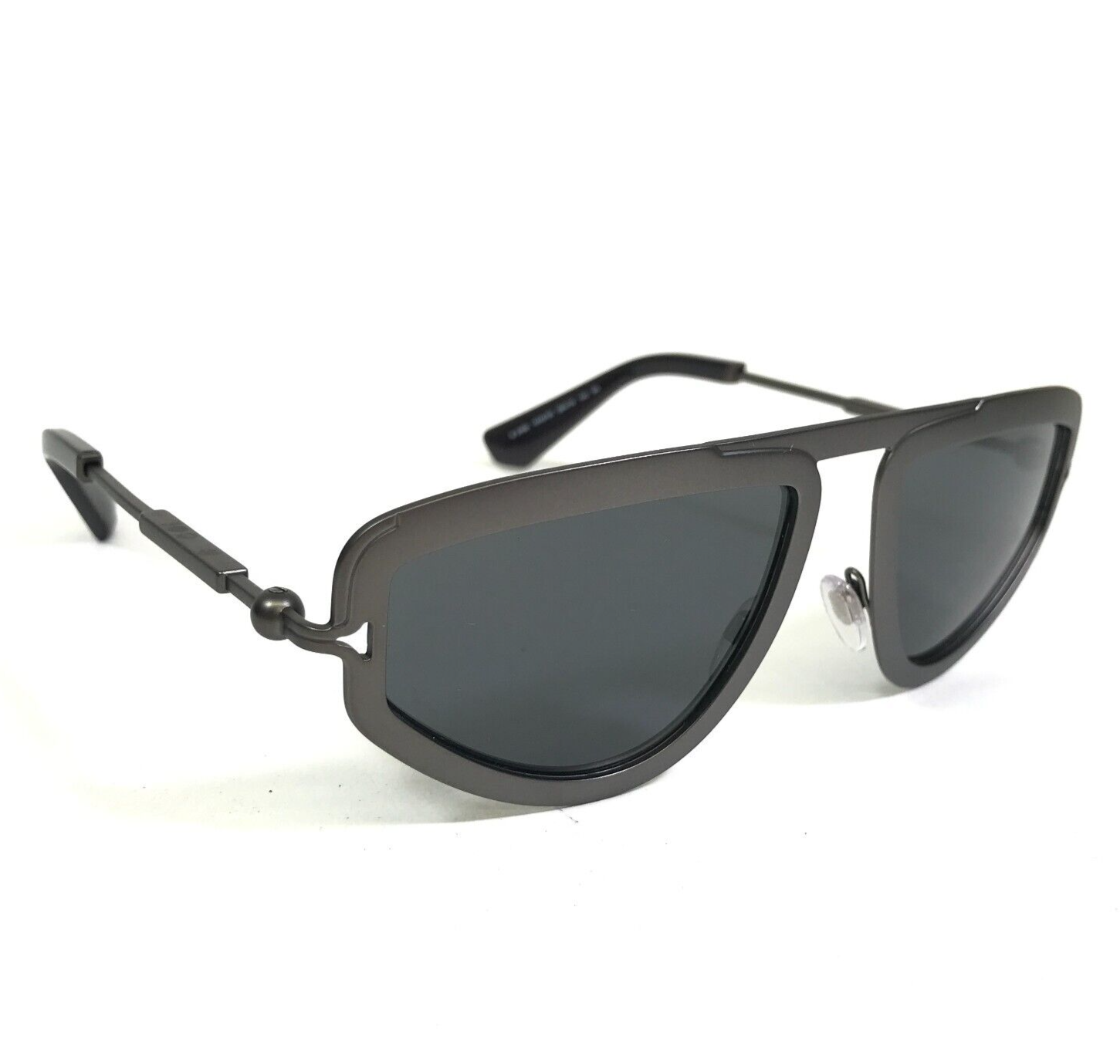 Pre-owned Burberry Sunglasses B3150 1316/87 Matte Gray Abstract Aviators With Gray Lenses