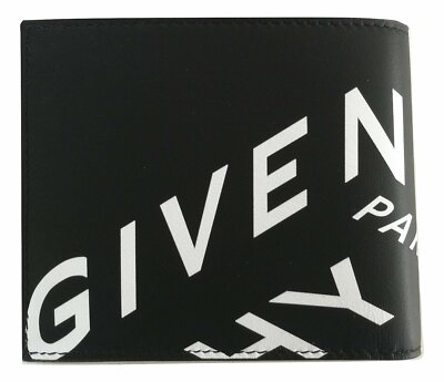 Pre-owned Givenchy Men's Bi-fold Wallet Bk6005k0xg004 In Black Leather