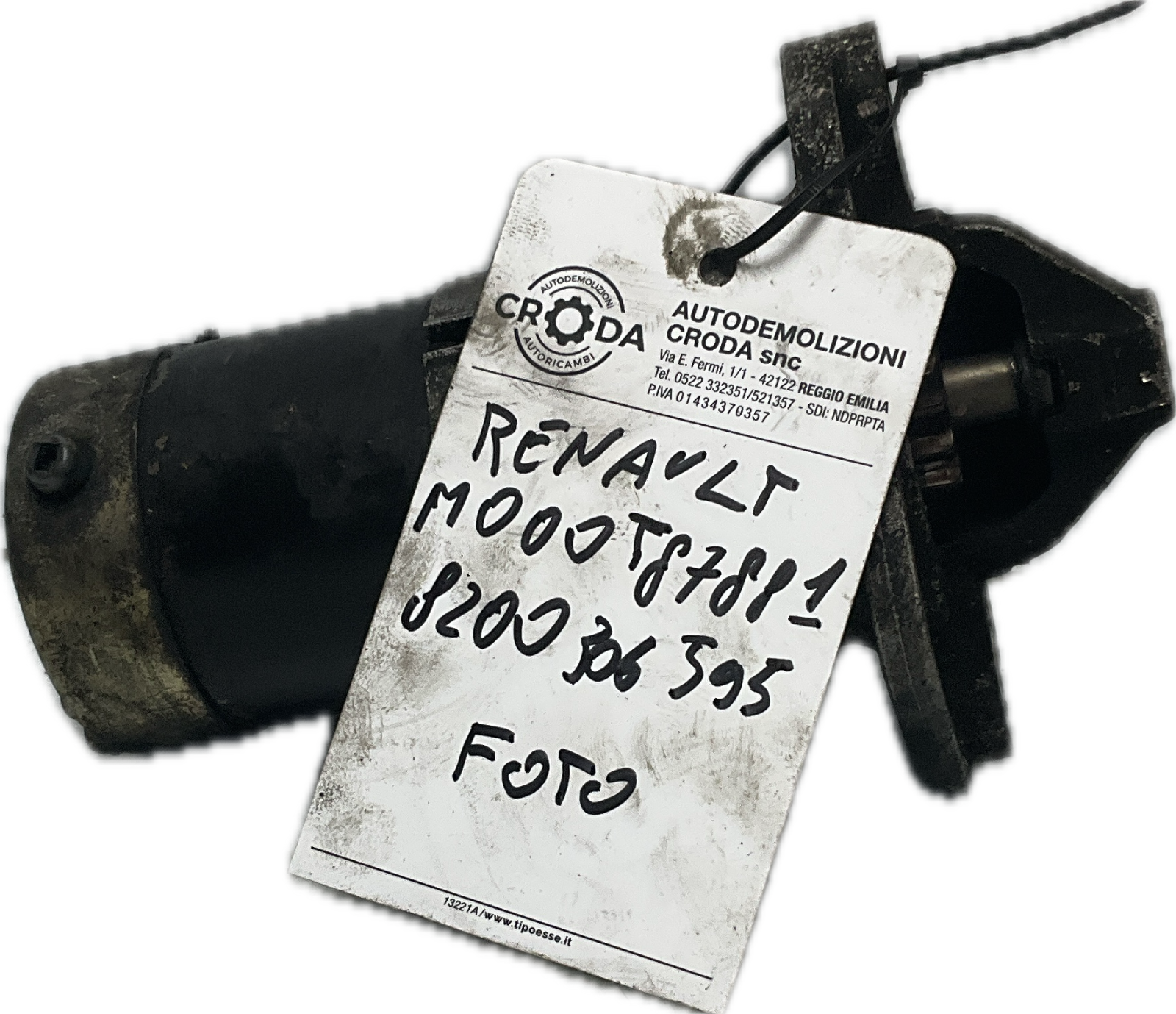 Motorino avviamento RENAULT MEGANE NISSAN QASHQAI 1.5 DCI 2006 8200306595