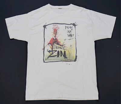 Rare Vintage Bonny Doon Vineyard Bealty Old Vines Cardinal Zin T Shirt 90s 2000s