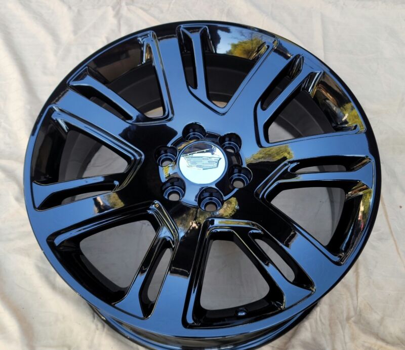 22" New Powder Coated Black Oem Factory Cadillac Escalade Premium Wheels Rims