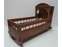 old wooden baby cradle