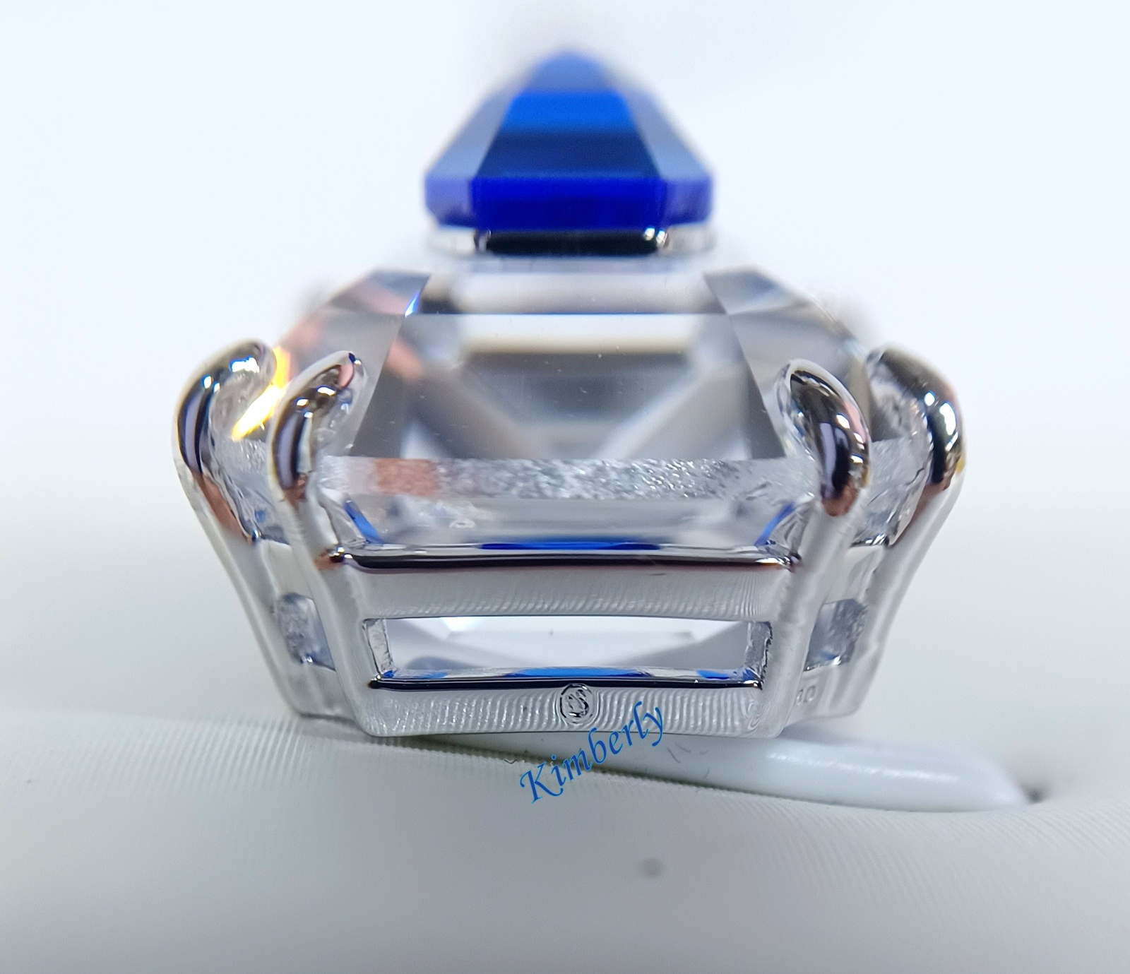 Swarovski Chroma Pendant Octagon Cut Blue/Clear Crystal