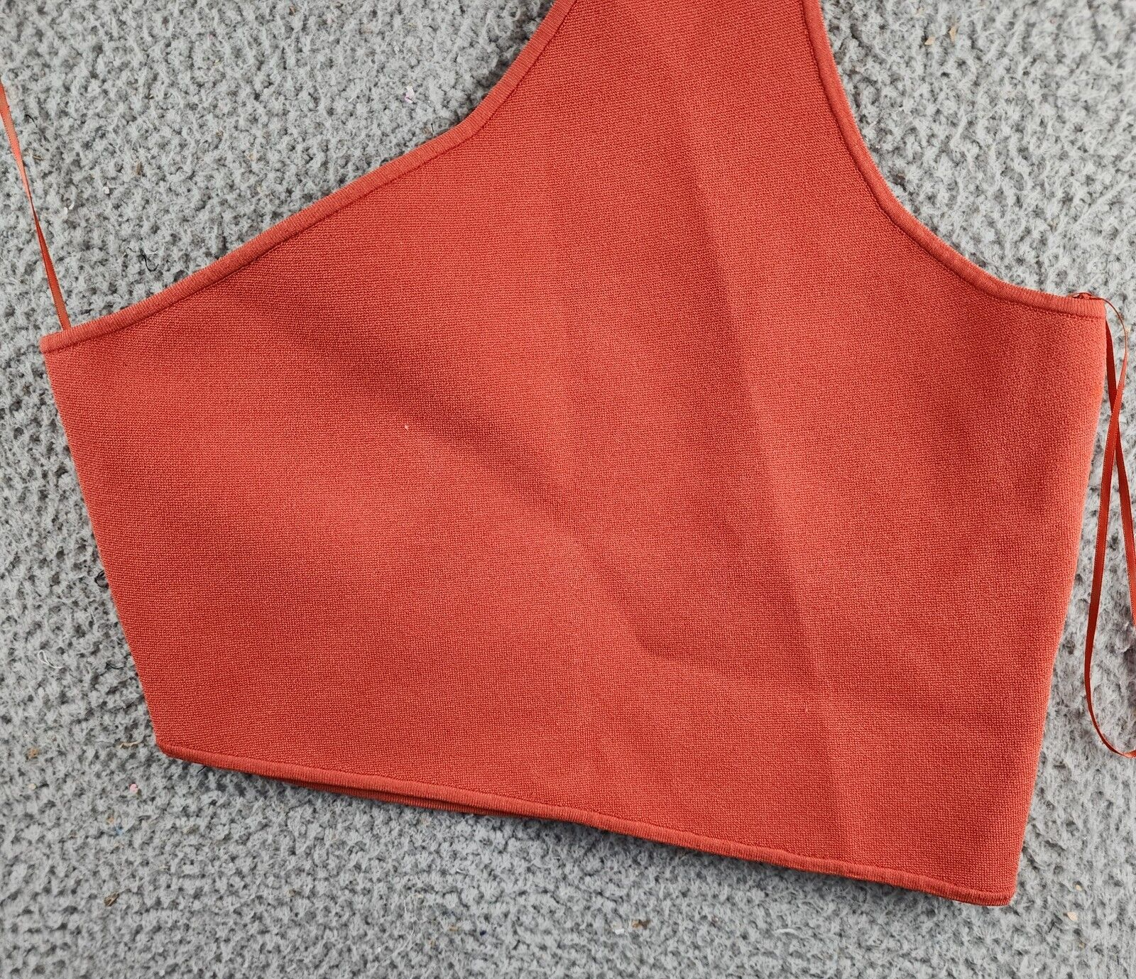 A.L.C. Colby One Shoulder Crop Top Women's L Moroccan Spice Pullover Style~ - Picture 4 of 13