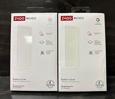 ZAGG Invisibleshield Fusion Curve Screen Protector Google Pixel 7 Pro SET OF 2