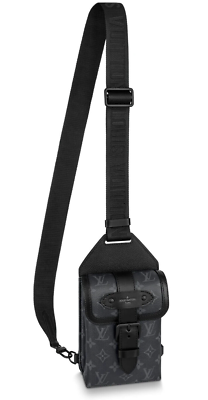 LV LOUIS VUITTON Saumur Slingbag Monogram Eclipse canvas Authentic w Box  Receipt | eBay