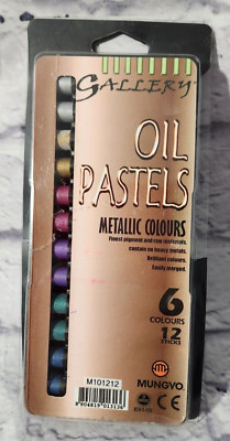 Gallery Oil Pastels Pencils Metallic Colors 6 Colors 12 Sticks New  Open Package