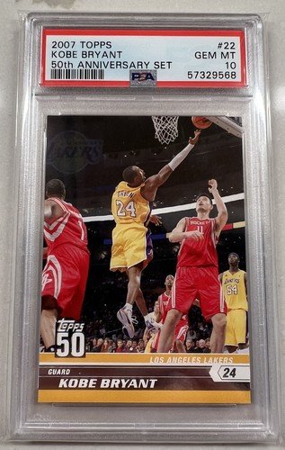 2007 Topps 50th Anniversary Set #22 Kobe Bryant Lakers PSA
