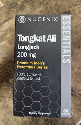 Nugenix Essentials Tongkat Longjack 200mg, 100:1 Extract, 30 Count EXP 04/2025