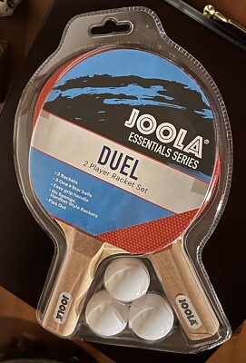 Joola Essentials Series Duel Ping Pong Paddle Rackets & 40mm Balls 2 Player Set