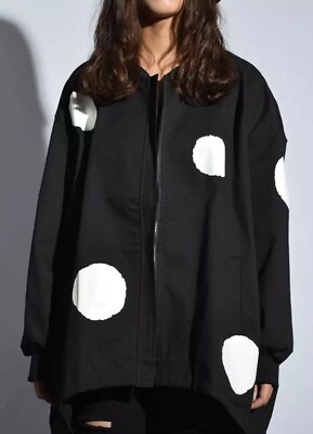 Black Art Floaty Rock Street Swag Loose Oversized Edgy  Designer Jacket Coat 12