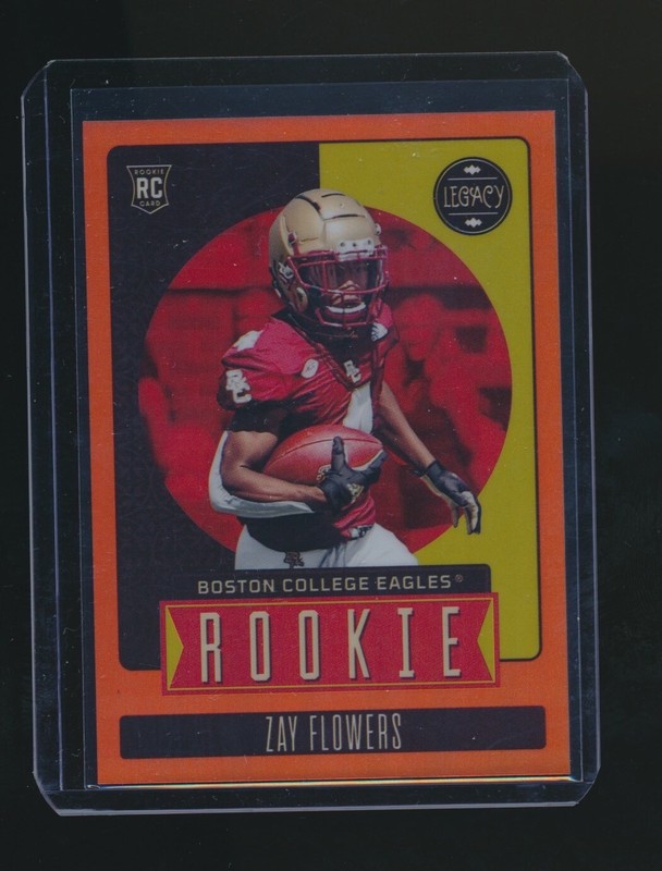 ZAY FLOWERS 2023 PANINI LEGACY ROOKIE ORANGE RC PARALLEL 090
