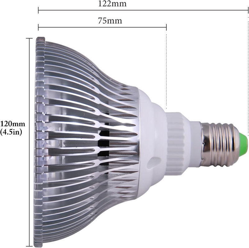 12W Red 620-630Nm PAR38 LED Grow Light Bulb for Flowering