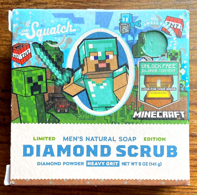 MINECRAFT DR. SQUATCH (diamond scrub soap) - in game content - LIMITED EDITION
