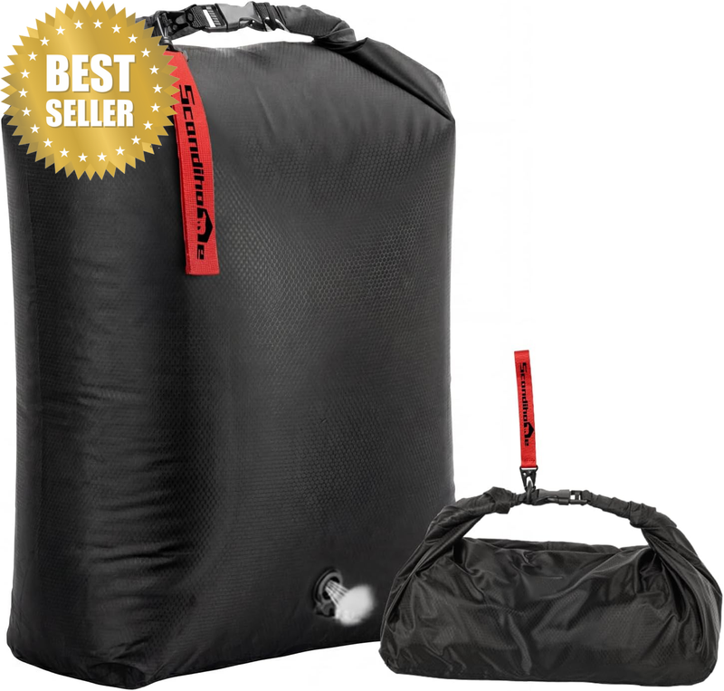 Travel Laundry Bag, Pump-Free Vacuum Compression Dirty Clothes Bag, Small Reusab