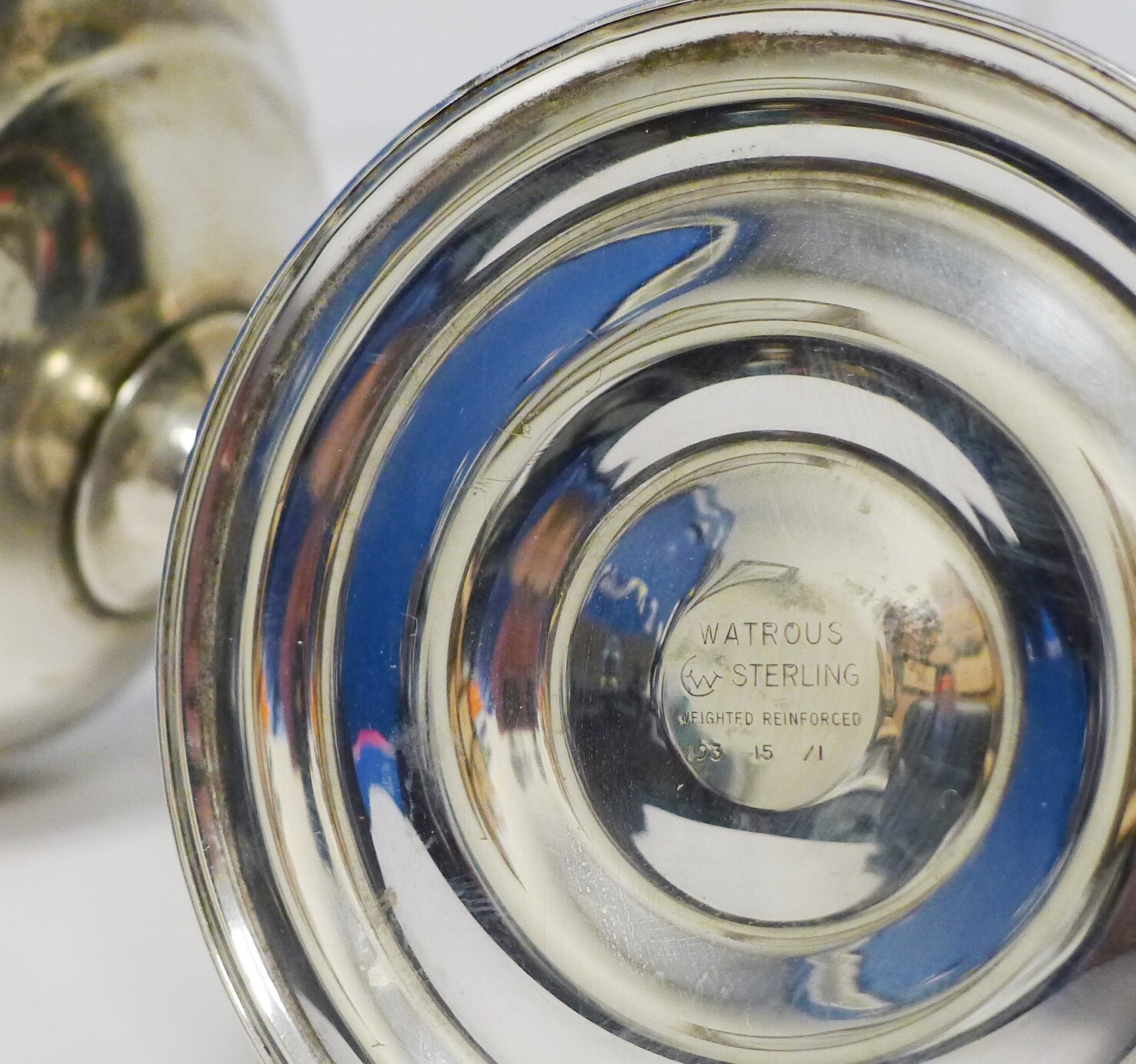 Watrous Sterling Silver Weighted Reinforced Candle Holder 3