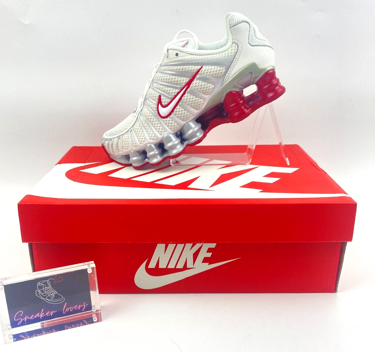 Nike Shox TL Platinum Tint Gym Red White Silver Grey FZ4344 Nike Shox TL Platinum Tint Gym Red White Silver Grey FZ4344