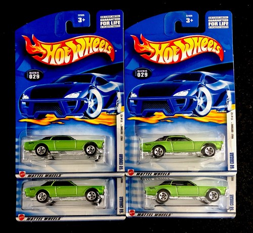 2002 HOT WHEELS '68 COUGAR FIRST EDITION ( LOT OF 4 ) COLLECTOR