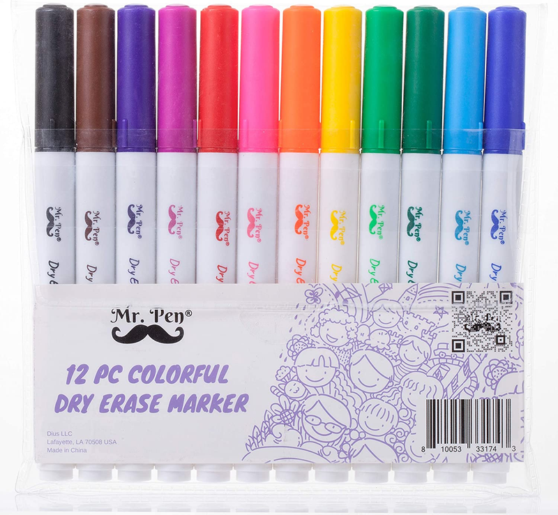 12pcs Mr. Pen- Dry Erase Markers Assorted Colors, White Board Markers Dry Erase