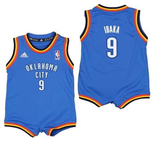 Adidas NBA Infants Oklahoma City Thunder Серж Ибака # 9 Player Road Romper