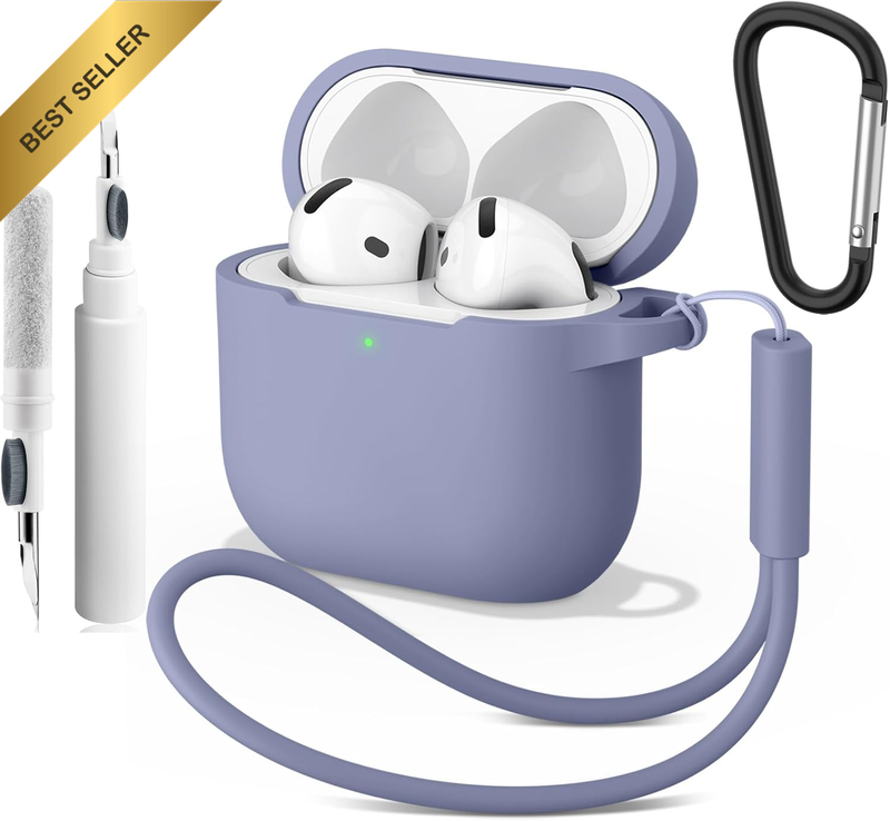 for Airpods 4 Case Cover, Soft Silicone Protective Case Compatible with Apple Ai