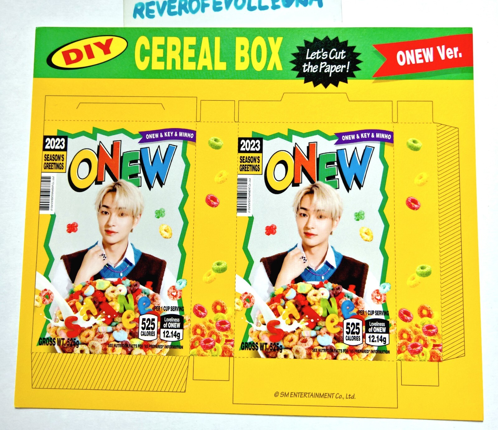 SHINee 2023 Season's Greetings ONEW Ver. DIY Cereal Box