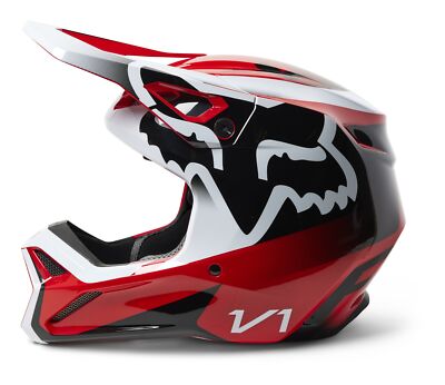 Fox Racing V1 Leed MX Offroad Helmet Fluo Red