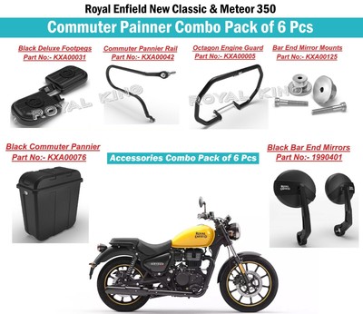 Royal Enfield  New Classic 350/Meteor 350 ''Commuter Pannier'' Combo Pack of 6 Pcs