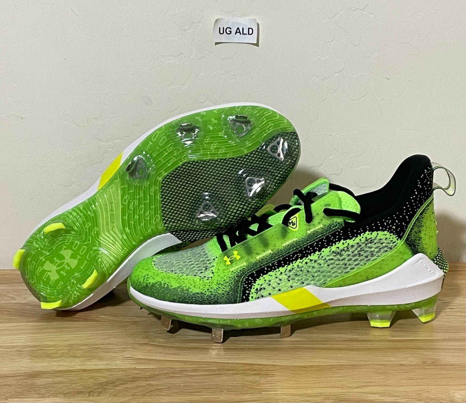 Under Armour Bryce Harper 6 Low Green Baseball Cleats Size