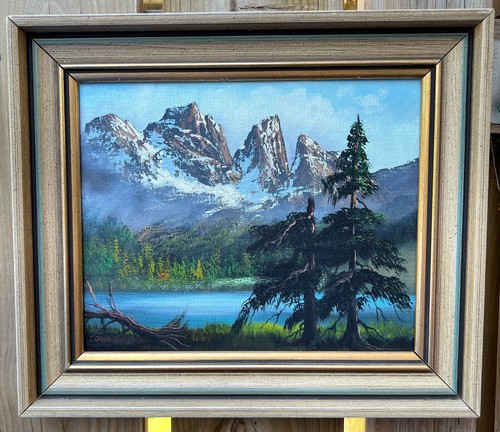 JOHN GRECO ORIGINAL Vintage Acrylic Painting Canada Mountain